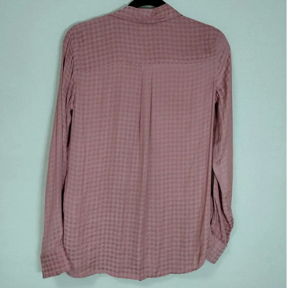 Banana Republic Dillon Classic Houndstooth Classic Fit Button-Up Men Size S